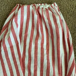 Red and White striped skirt